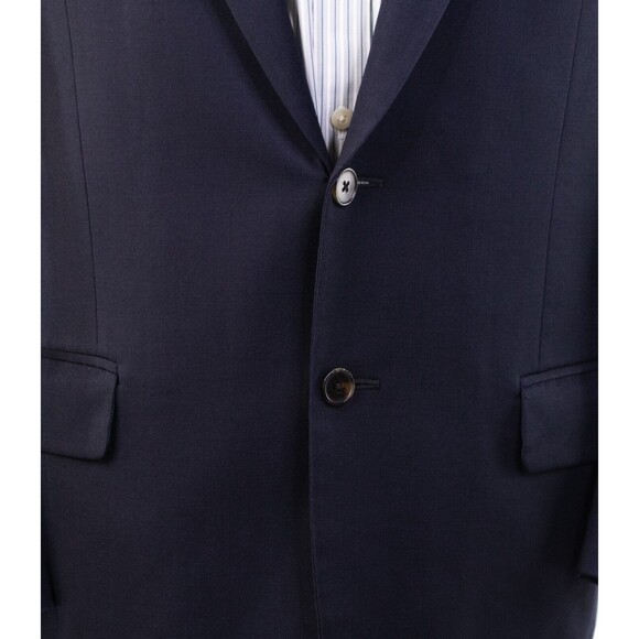 Joseph Abboud Mens Sz 42L 100% All Wool Super 100s Blue Blazer Sport Coat Jacket - Picture 7 of 12